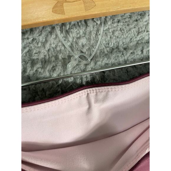 High Waisted Mauve 7/8 Leggings L Stretch Athleisure Activewear Elegant Mauve - Picture 6 of 8